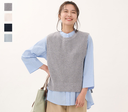 春まで着られる　シンプルベーシックベスト入荷