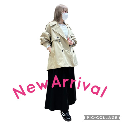 ミドル丈撥水ボンディングトレンチコート