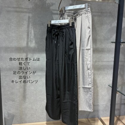 2WAYシアーコード刺繍ブラウス