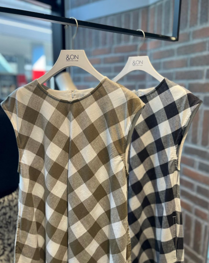 リネン混チェック柄マキシワンピース👗新作入荷✨✨
