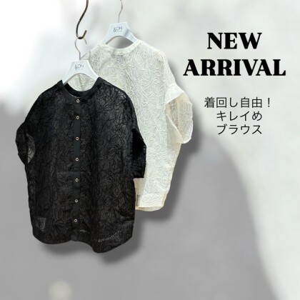2WAYシアーコード刺繍ブラウス