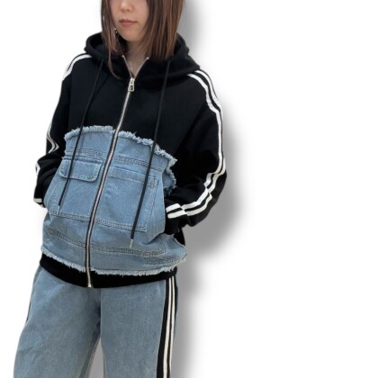デニムドッキングパーカーセットアップ