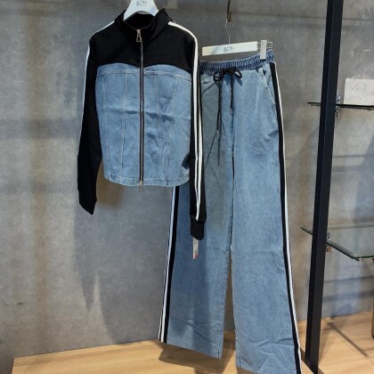 ベアトップス風デニムセットアップ