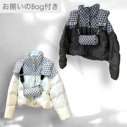 ショルダー付きダウンジャケット