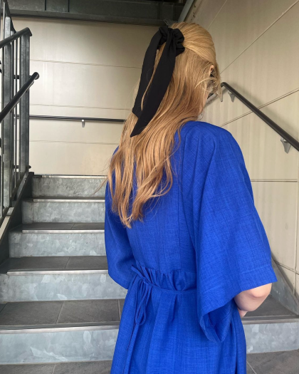 新作入荷✨ウエストリボンキーネック半袖ワンピース👗