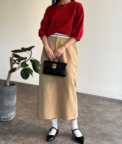 【アウトレット限定商品】Chez toi 5分袖コンパクトニット