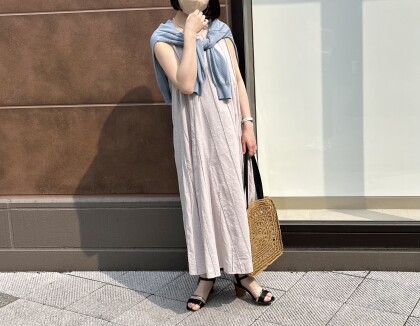 ハシゴレースフレアワンピース