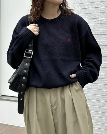 【アウトレット限定商品】U.S. POLO ASSN. クルーネックニット