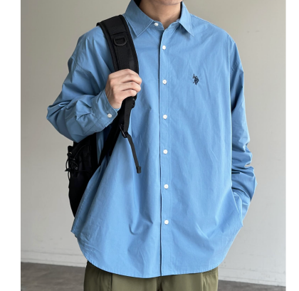 【アウトレット限定商品】 U.S. POLO ASSN. 1ポイント刺繍長袖シャツ