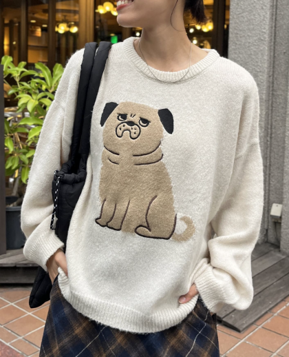 【アウトレット限定商品】CPCM シャギーモチーフニット