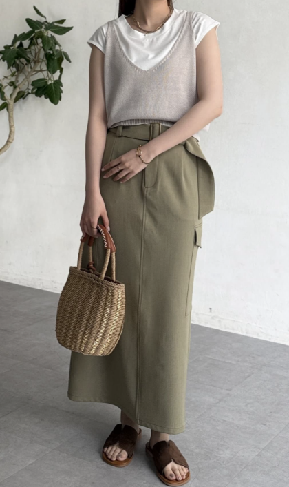 【アウトレット限定商品】Chez toi カット×ニットビスチェ