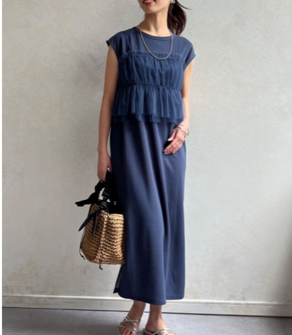 【アウトレット限定商品】chez toi チュールビスチェSETカットワンピース