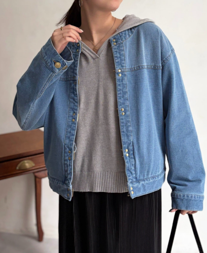 【アウトレット限定商品】Chez toi GLDフックノーカラーGジャン