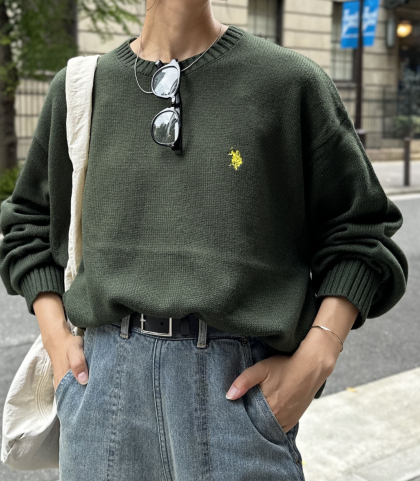 【アウトレット限定商品】U.S. POLO ASSN. クルーネックニット