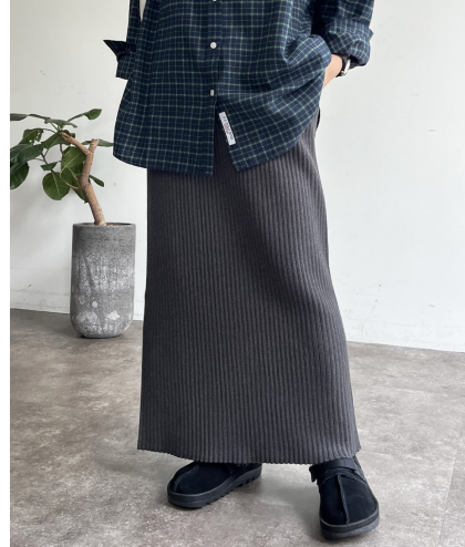 【アウトレット限定商品】CPCM しっかりリブナロースカート
