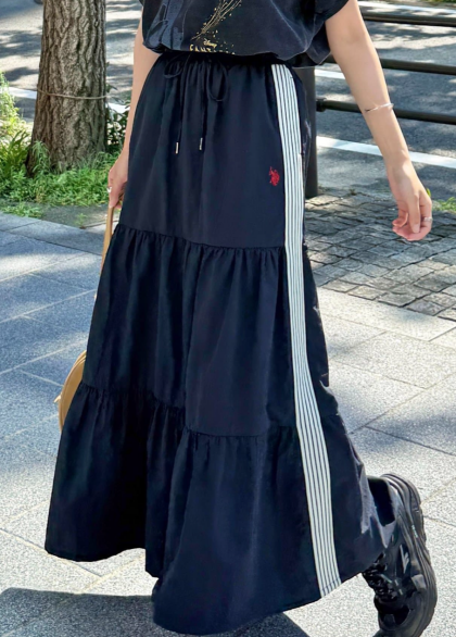 【アウトレット限定商品】CPCM 【U.S. POLO ASSN. 】ティアードスカート