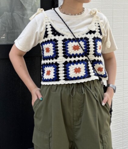 【アウトレット限定商品】CPCM クロシェ風キャミ
