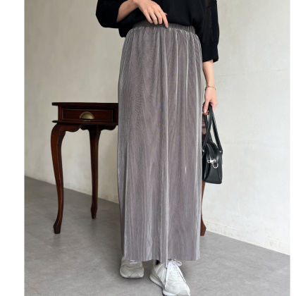 【アウトレット限定商品】Chez toi プリーツナロースカート