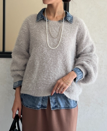 【アウトレット限定商品】Chez toi シャギーニット