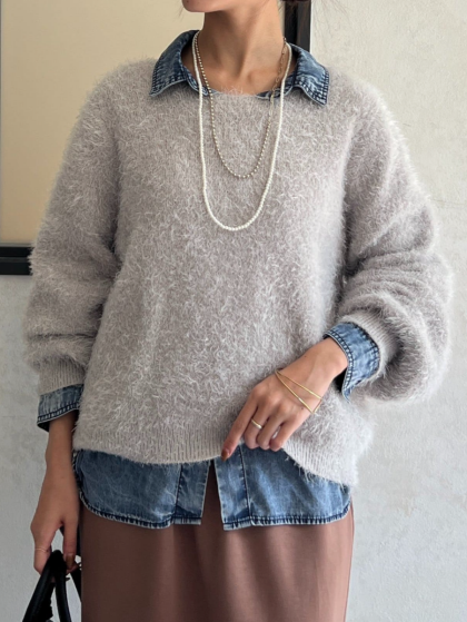 【アウトレット限定商品】Chez toi シャギーニット