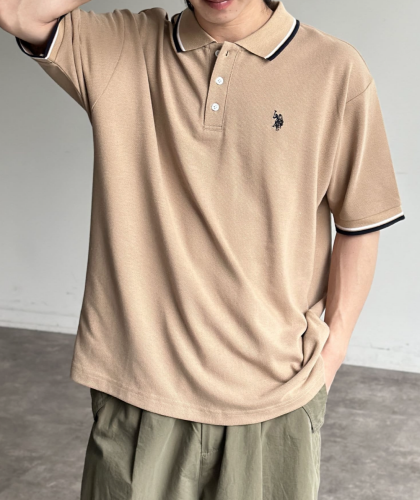 【アウトレット限定商品】CPCM 【U.S. POLO ASSN.】1ポイント刺繍ポロシャツ
