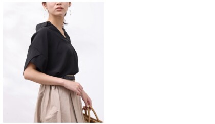 【chez toi】袖ディテールスキッパーシャツ