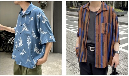 アムンゼンアソート総柄半袖開襟シャツ