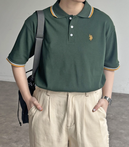 【アウトレット限定商品】CPCM 【U.S. POLO ASSN.】1ポイント刺繍ポロシャツ