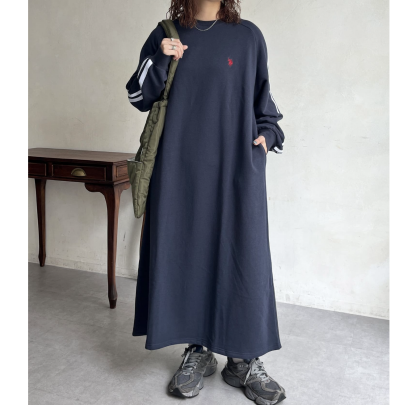 【アウトレット限定商品】U.S. POLO ASSN. 裏毛ワンピース