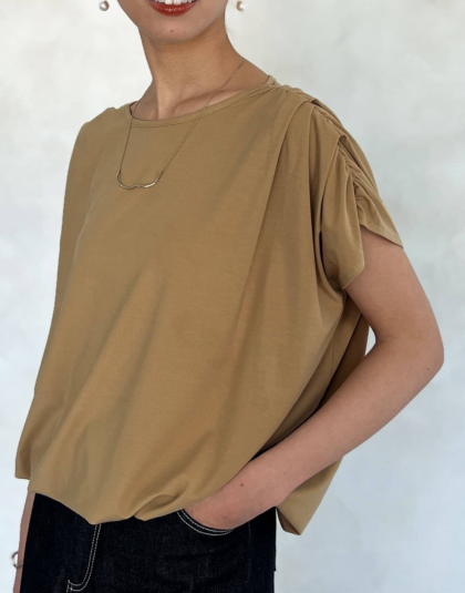 【アウトレット限定商品】Chez toi 肩ギャザーバルーンカットソー
