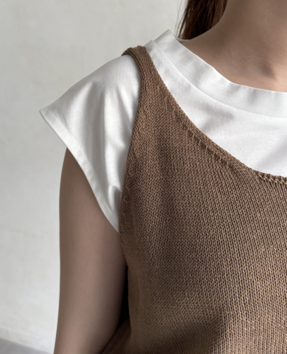 【アウトレット限定商品】Chez toi カット×ニットビスチェ