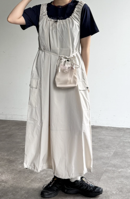 【アウトレット限定商品】CPCM ストレッチナイロンパッカブルワンピース