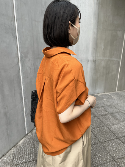 【chez toi】袖ディテールスキッパーシャツ