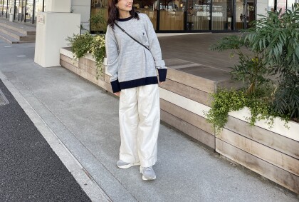 【CPCM】U.S. POLO ASSN.1ポイント刺繍クルーネックニット