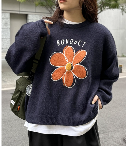 【アウトレット限定商品】CPCM シャギーモチーフニット