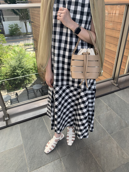 【Chez toi】裾ティアードノースリワンピース