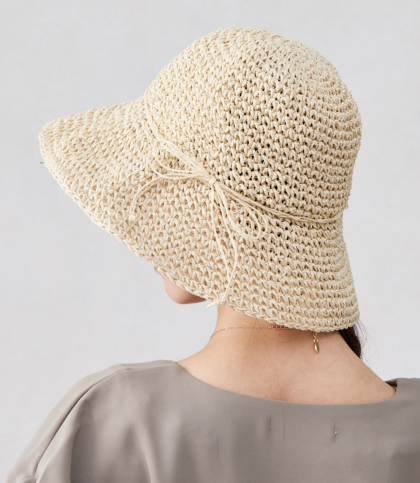 【アウトレット限定商品】シンプル細編みペーパーHAT