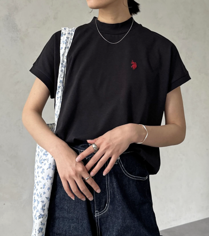 【アウトレット限定商品】U.S. POLO ASSN. モックネックTシャツ