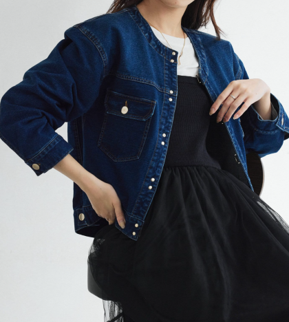 割引価格 アウトレット限定商品】Chez toi GLDフックノーカラーGジャン ジャケット・アウター