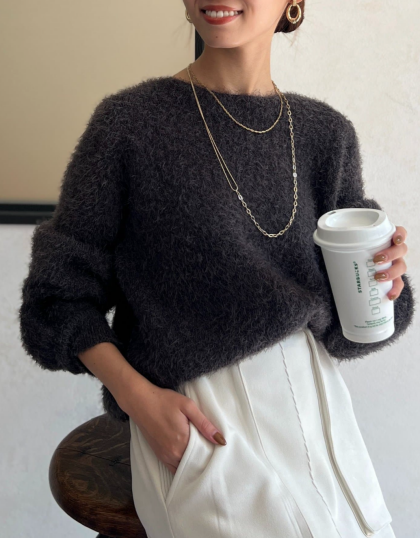 【アウトレット限定商品】Chez toi シャギーニット