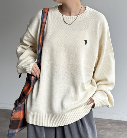 【アウトレット限定商品】U.S. POLO ASSN. クルーネックニット