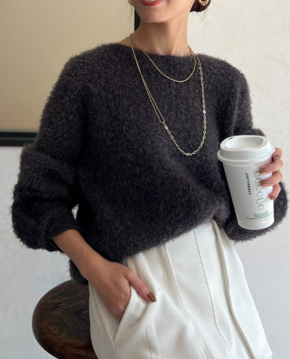 【アウトレット限定商品】Chez toi シャギーニット