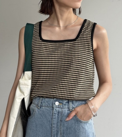 【アウトレット限定商品】ハニカムジャガードインナータンク