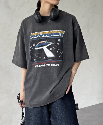 【アウトレット限定商品】パウダー加工ビンテージライクT