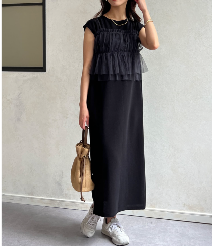 【アウトレット限定商品】chez toi チュールビスチェSETカットワンピース