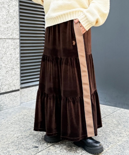 【アウトレット限定商品】CPCM 【U.S. POLO ASSN. 】ティアードスカート