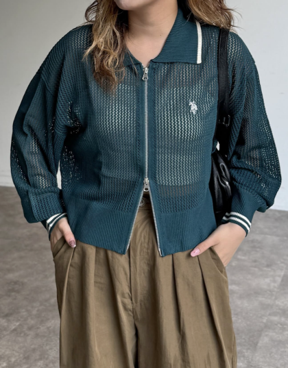 アウトレット限定商品】CPCM【U.S. POLO ASSN.】襟付きメッシュ