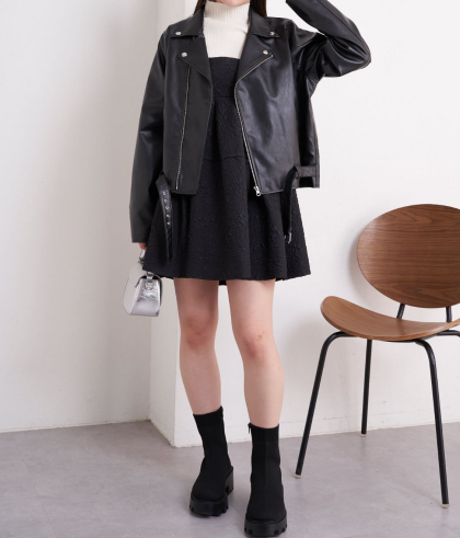 【アウトレット限定価格】Chico ジャガードミニキャミワンピース