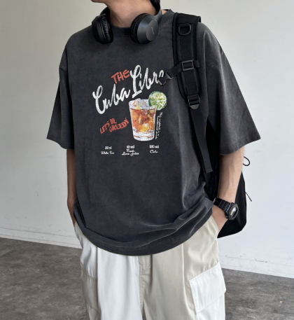 【アウトレット限定商品】パウダー加工ビンテージライクT