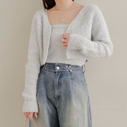 【アウトレット限定価格】Chico ラメベアカーデセット